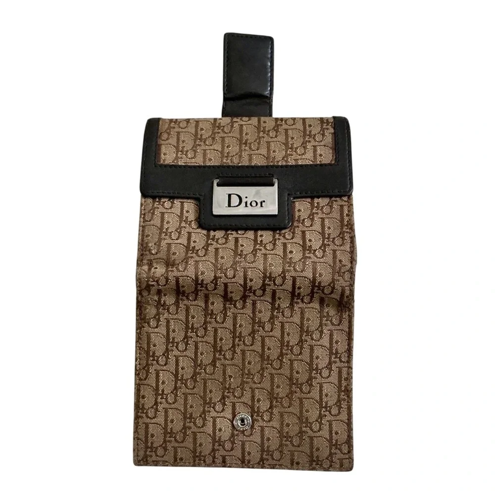Christian Dior Brown Trotter Compact Wallet